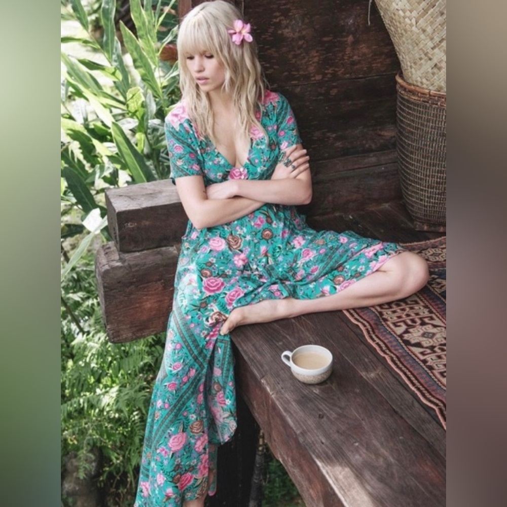 Spell Babushka Gown Turquoise